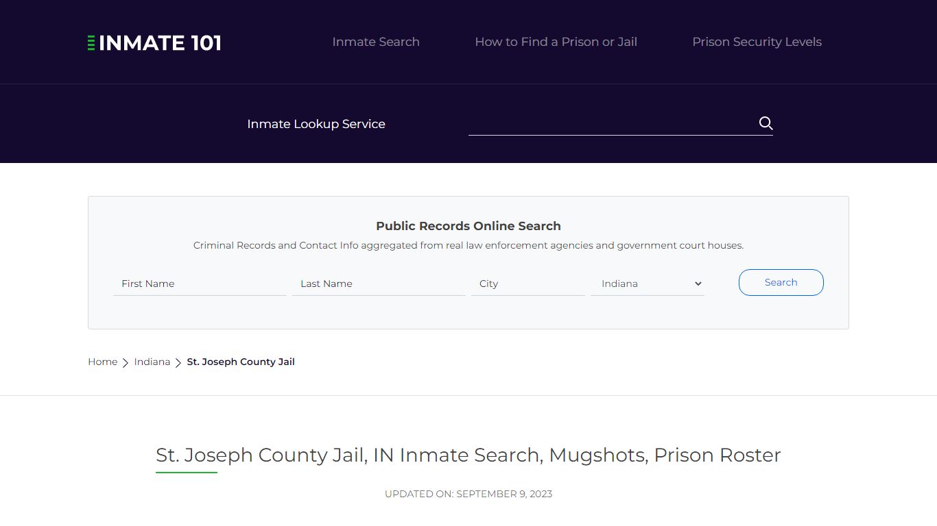 St. Joseph County Jail, IN Inmate Search, Mugshots, Prison Roster